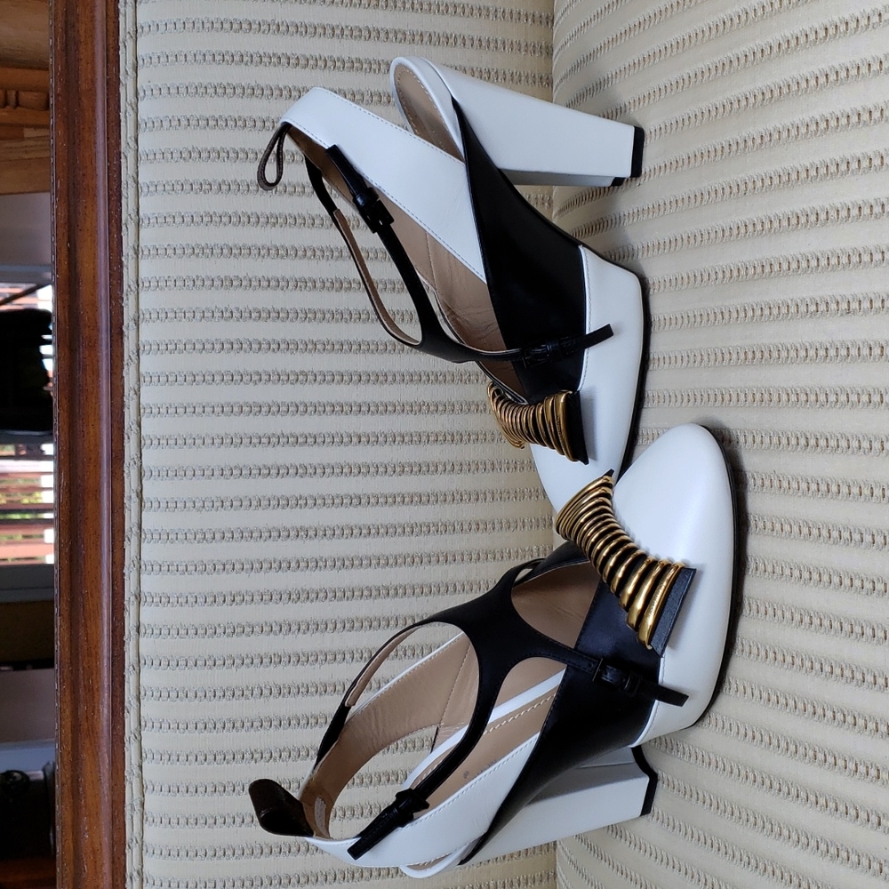 LOUIS VUITTON COLORBLOCK HEADLINE SLINGBACK PUMPS
